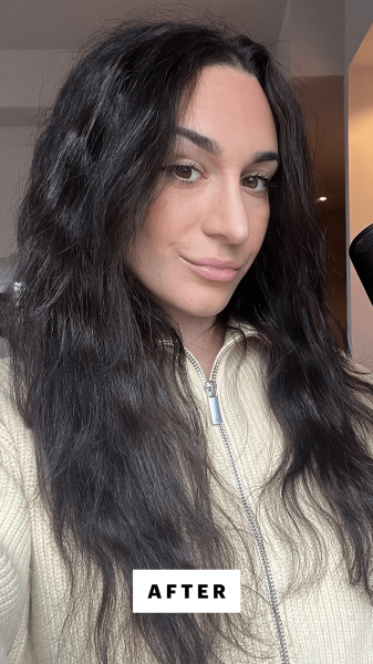 Allure commerce writer Lily Wohlner after using the Trademark Beauty Babe Waves X